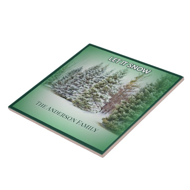 Carreau Forêt sereine sous la neige (Côté)