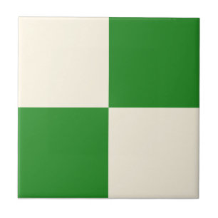 Carreau Forêt verte et crème Boîte à Carrés Motif élégant