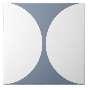 Carreau Forme circulaire Abstraite minimaliste bleu et bla