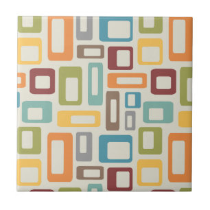 Carreau Formes colorées de style mi-siècle