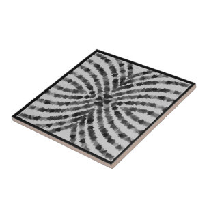 Carreau Formes de triangle gris noir translucide hypnotiqu