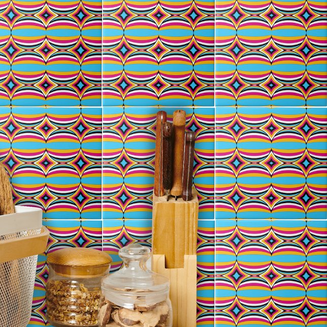 Carreau Formes sphériques Cool colorées Motif géométrique (Créateur téléchargé)