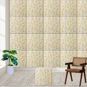 Carreau Forsythia Sunshine Motif Floral Carrelage céramiqu
