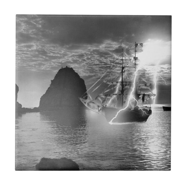 Carreau Foudre d'île de Catalina de bateau de pirate (Devant)