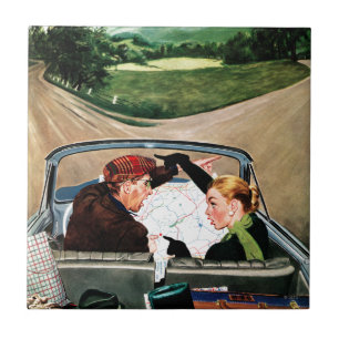 Carreau Fourchette dans la route