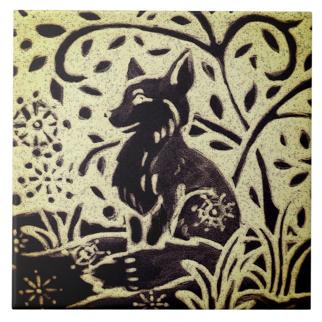 Carreau Fox Neige gris vert pierre en pierre en bois d'hiv (Devant)