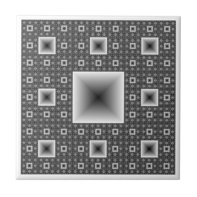 Carreau Fractale de tapis de Sierpiński (Devant)