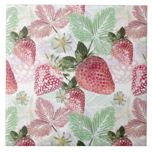 Carreau fraises, baies, rouge, frais, mûr, sucré, nourritu