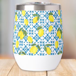 Carreau français de style provençal bleu motif cit