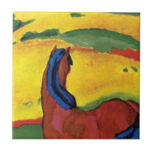 Carreau Franz Marc - Cheval dans un paysage