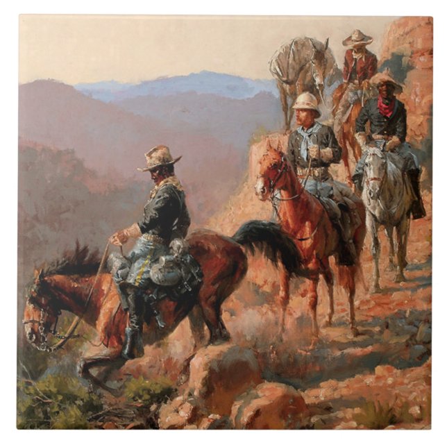 Carreau Frederick Remington "Avec la 10e cavalerie" (Devant)