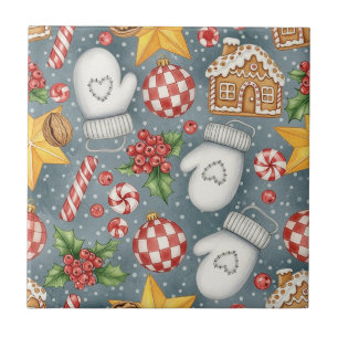 Carreau Friandises fantaisistes de vacances & Mitaines d'h