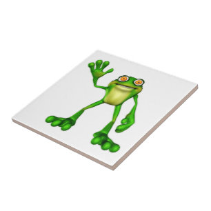 Carreau Froggie la chouette grenouille à caricatures