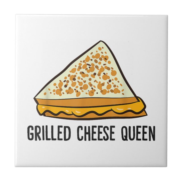 Carreau Fromage Grillé Queen Funny Fromage Grillé (Devant)