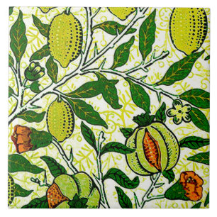 Carreau Fruit exotique de William Morris, jaune citron et