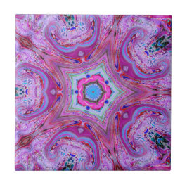Carreau Fuchsia purpler art géométrique moderne