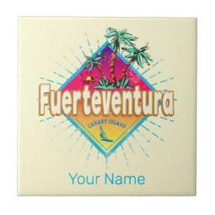 Carreau Fuerteventura Surfer Canaries Vintage