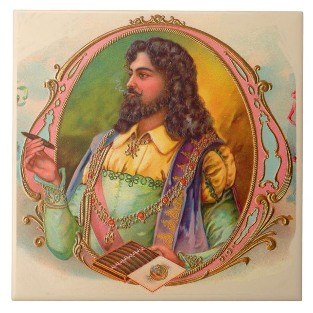 Carreau fumeur de cigares du XVIe siècle (Devant)