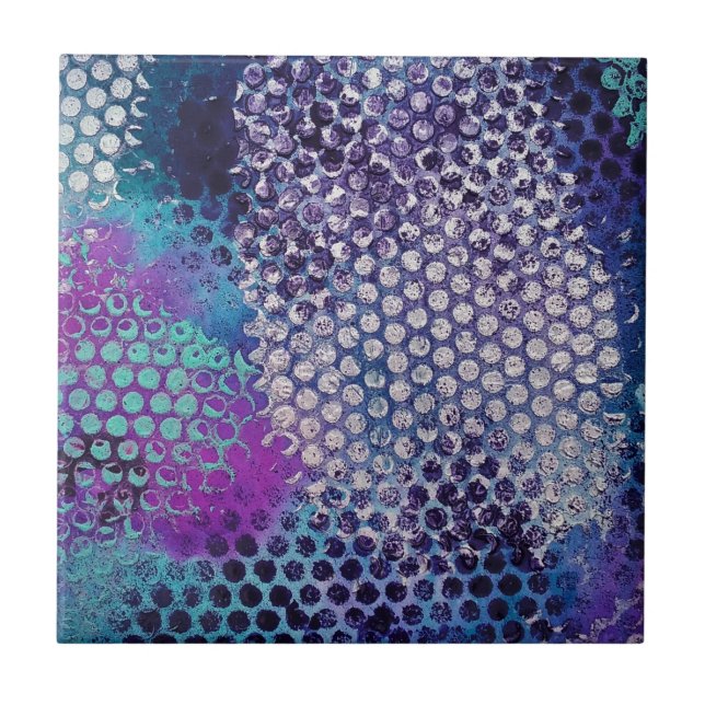 Carreau Fun de Spotted Dotted Abstract (Devant)
