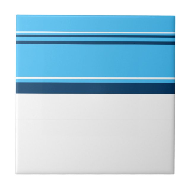 Carreau Funky Abstrait Art clair Bleu foncé Blanc (Devant)