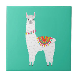 Carreau Funky Alpaca llama drame animal mignon