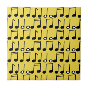 Carreau Funky Bright Musical Notes Motif
