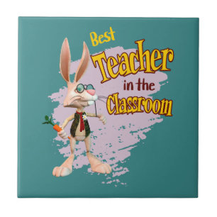 Carreau Funny Rabbit meilleur enseignant dans la classe