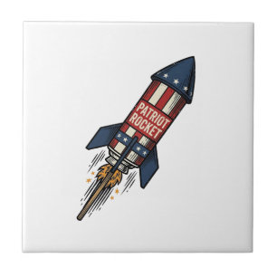 Carreau Fusée Patriot 4 juillet Conception de feux d'artif