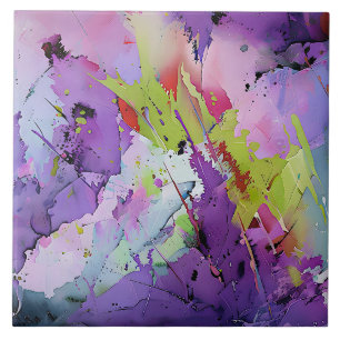 Carreau "Fusion des teintes" Art Abstrait contemporain