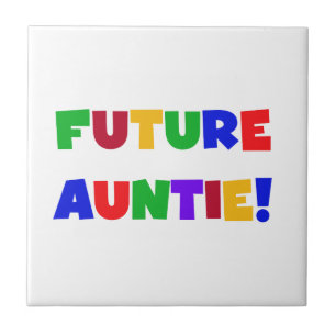 Carreau Futur Tante Couleurs primaires T-shirts et cadeaux