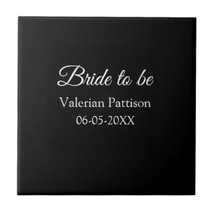 Carreau futurelle nom date noir blanc shower de mariage no