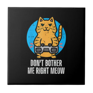 Carreau Gamer Cat Dont Bother Me Meow Funny Gaming Men Boy