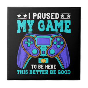Carreau Gamer Shirt Boys Hommes Enfants Ados A Interrompu 