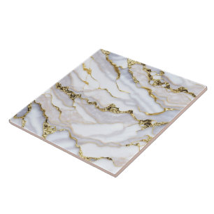 Carreau Gamme tendance Agate Marble White Gold Collection