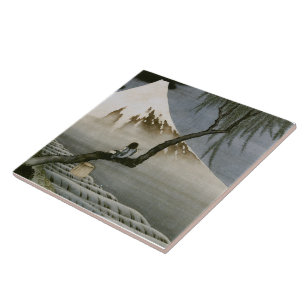 Carreau Garçon et Mont Fuji Hokusai Art japonais