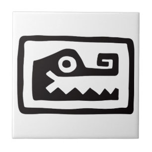 Carreau Gator, hiéroglyphe mexicain(Maya)