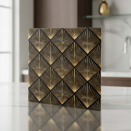 Carreau Gatsby Or Art Déco Motif Éventail ID1188
