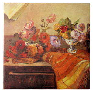 Carreau Gauguin - Pots et Bouquets,