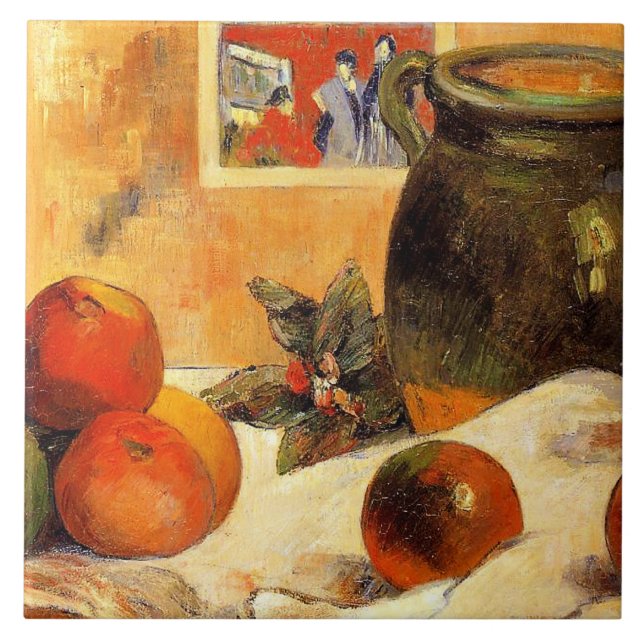 Carreau Gauguin - Vie morte avec impression japonaise, (Devant)