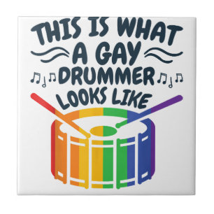 Carreau Gay Drummer Drummer Mois Gay pride LGBTQ Rainbow