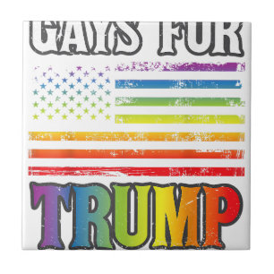 Carreau Gays Pour Trump LGBT Pride Gay Rainbow Flag Vote R