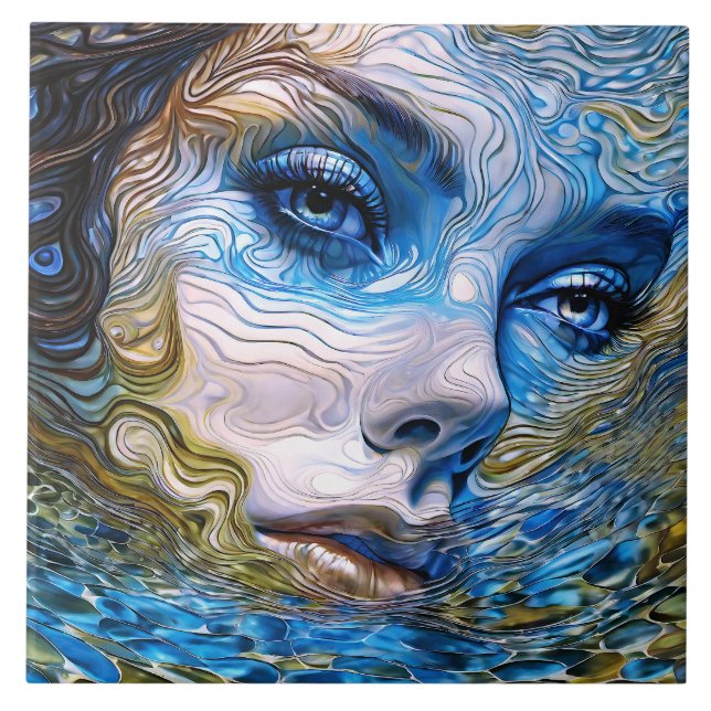 Carreau "Gazon En Acier" - Femmes Dans L'Eau (Devant)