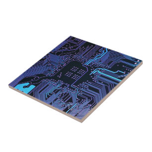 Carreau Geek Sortie carte de circuit électronique Nerd PCB