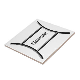 Carreau GEMINI, Conception abstraite du signe zodiaque,