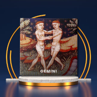 Carreau Gemini Jumeaux Zodiac Signal Anniversaire