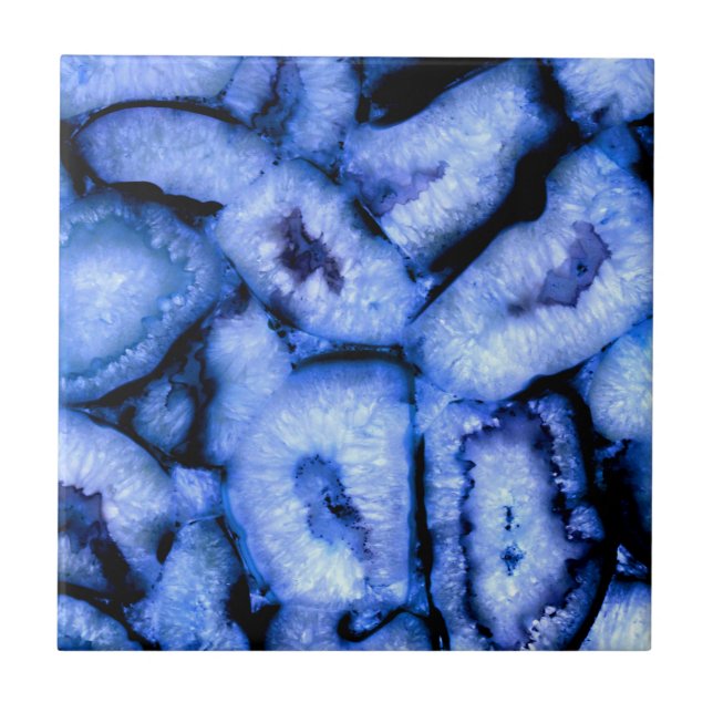 Carreau Géodes Agate Quartz Bleu (Devant)