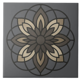 Carreau Géométrie florale vintage-moderne