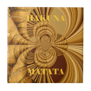 Carreau Giraffe Safari Hakuna Matata tissé souvenir art