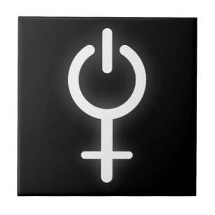 Carreau Girl Power Electronic Symbole pour Gamer Female Si