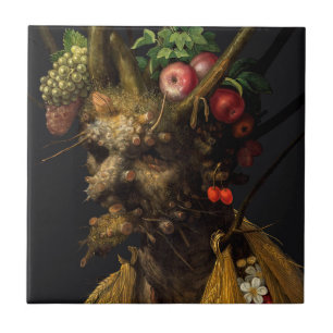 Carreau Giuseppe Arcimboldo - Quatre saisons en une tête